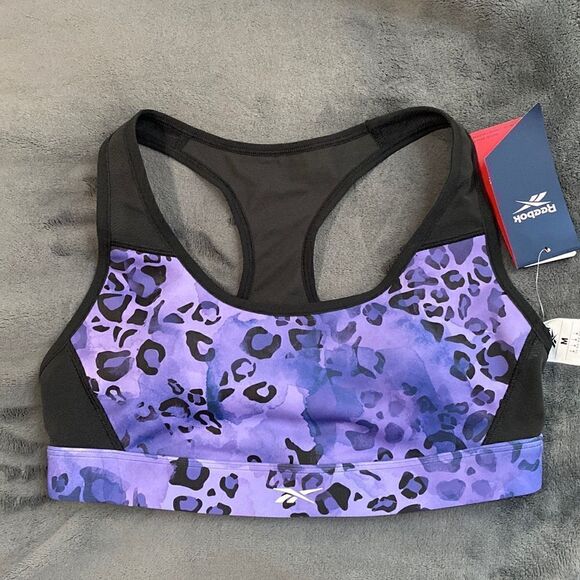 Reebok Modern Safari Lux Racer Sports Bra Size Medium NWT - Picture 3 of 12
